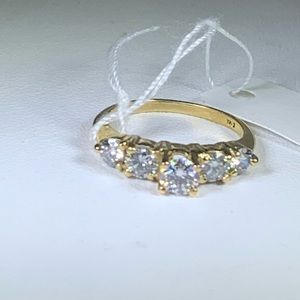 Solid 14k Gold Ladies Ring 0.83 Ct Diamonds 6.25